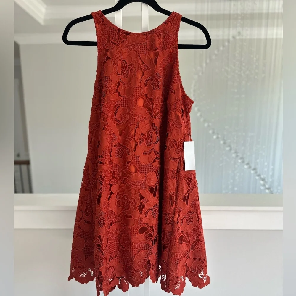 Mestiza New York Burnt Orange Lace Dress